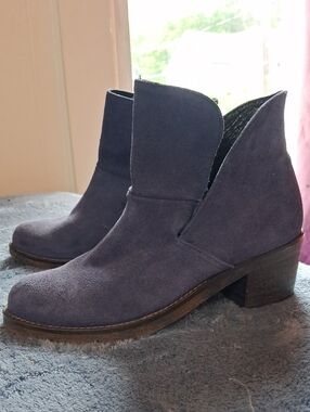 Free People Blue Suede Shoes Ankle Booties